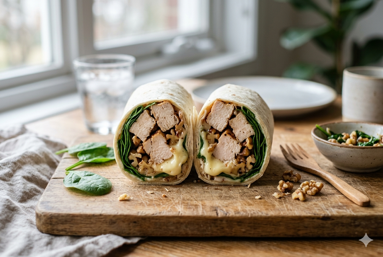 Wrap de pollo con brie